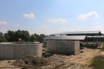Építkezés az iszapülepítő területén 2014-ben